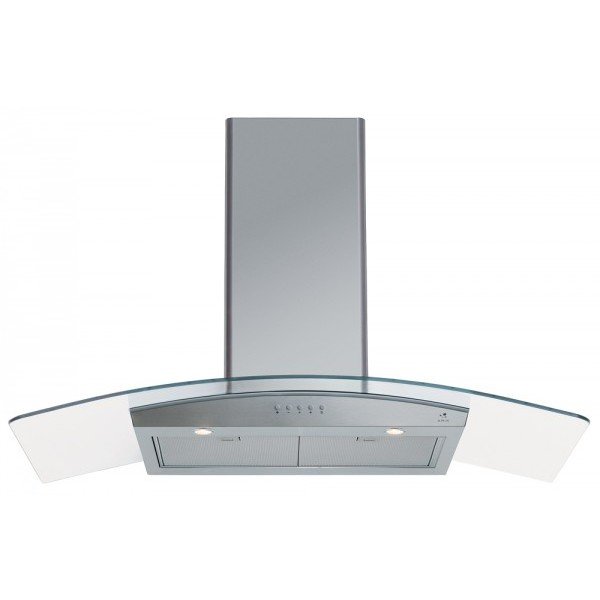 Arix Alise 90 cm Parede Aço Inox c/ Vidro
