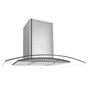 Fogatti CVC Slim 70 cm Parede Aço Inox c/ Vidro