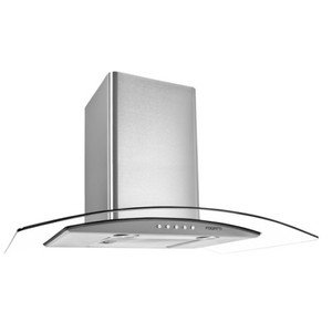 Fogatti CVC Slim 90 cm Parede Aço Inox c/ Vidro