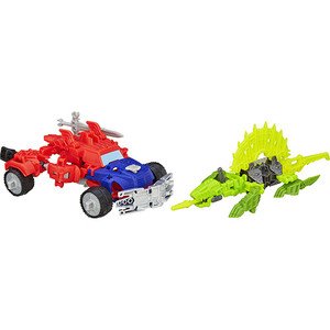 Hasbro Transformers Construct Bots Dinobot Warriors Optimus Prime e Gnaw Dino